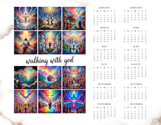 Walking With God 2027 editable  Digital Faith Calendar | $7.95